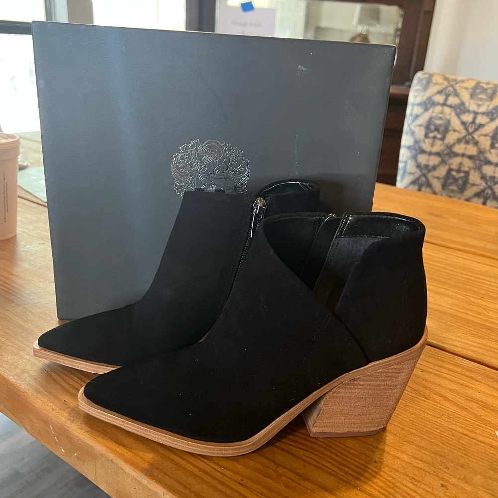 Black Suede Vince Camuto Booties